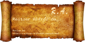 Reitzer Alfréda névjegykártya
